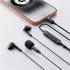 ACEFAST L12 USB-C Semi In-Ear Karaoke Wired Earphones Built-In Microphone for Live Streaming / Recording / Gaming - Black
